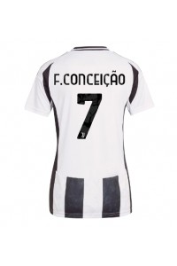 Juventus Francisco Conceicao #7 Voetbaltruitje Thuis tenue Dames 2024-25 Korte Mouw